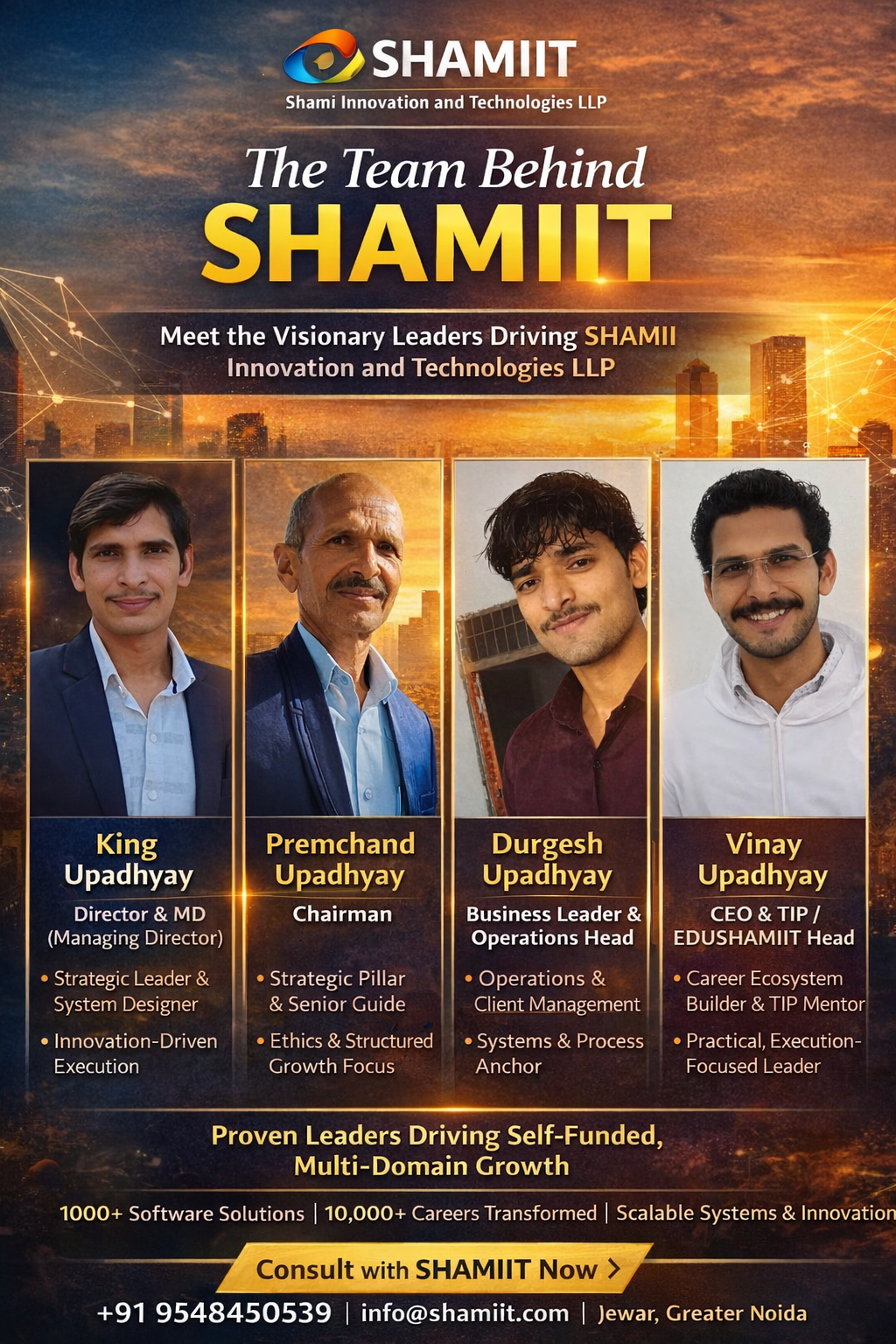 SHAMIIT Leadership Team | Founders of Shami Innovation and Technologies LLP